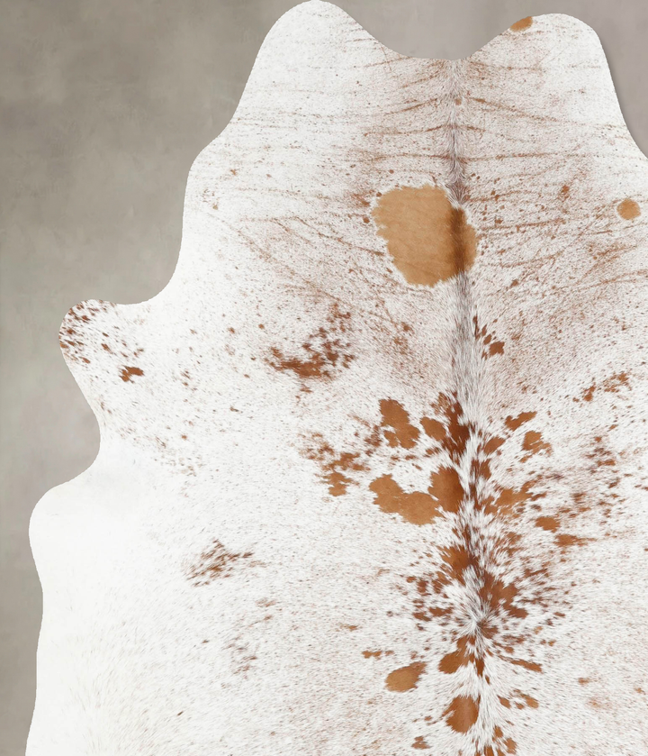 Salt and Pepper Brown X-Large Brazilian Cowhide Rug 7'5"H x 6'0"W #B12987 by Hudson Hides