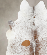 Salt and Pepper Brown X-Large Brazilian Cowhide Rug 7'6"H x 6'7"W #B12991 by Hudson Hides