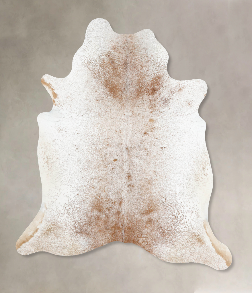 Salt and Pepper Brown X-Large Brazilian Cowhide Rug 7'8"H x 6'5"W #B12993 by Hudson Hides