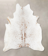 Salt and Pepper Brown X-Large Brazilian Cowhide Rug 7'5"H x 6'5"W #B12995 by Hudson Hides
