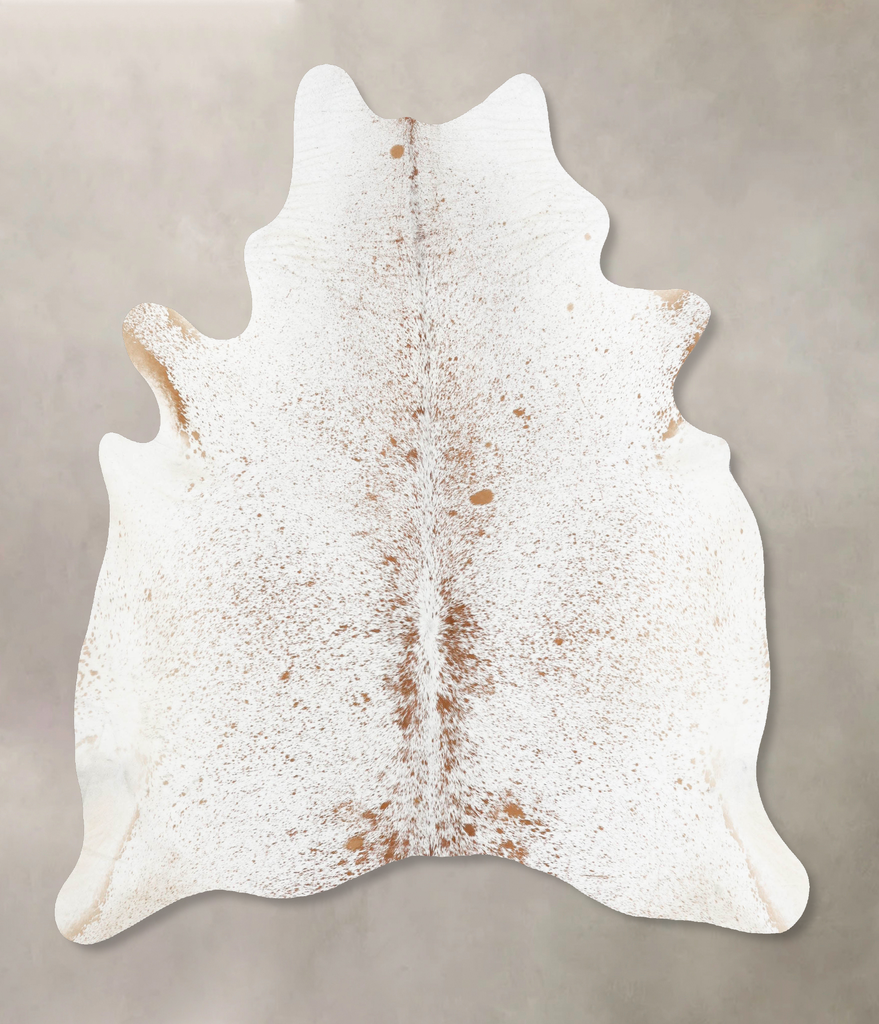 Salt and Pepper Brown X-Large Brazilian Cowhide Rug 7'5"H x 6'5"W #B12995 by Hudson Hides