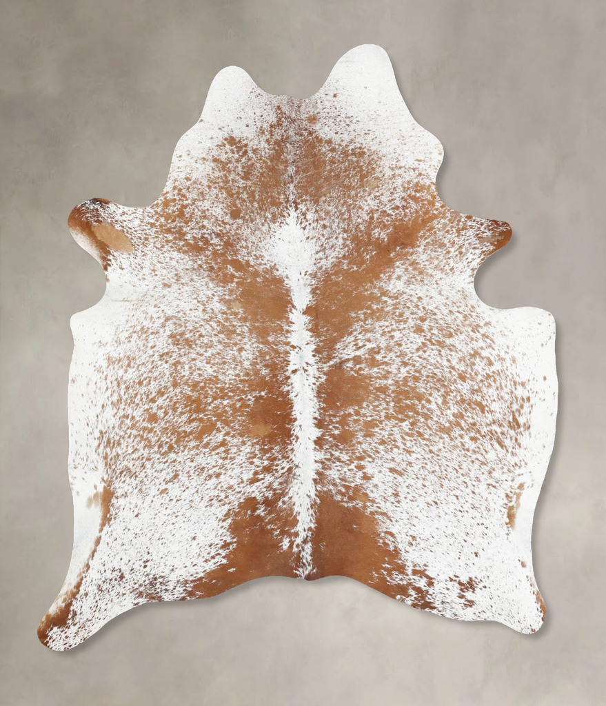 Salt and Pepper Brown X-Large Brazilian Cowhide Rug 7'10"H x 5'11"W #B12996 by Hudson Hides