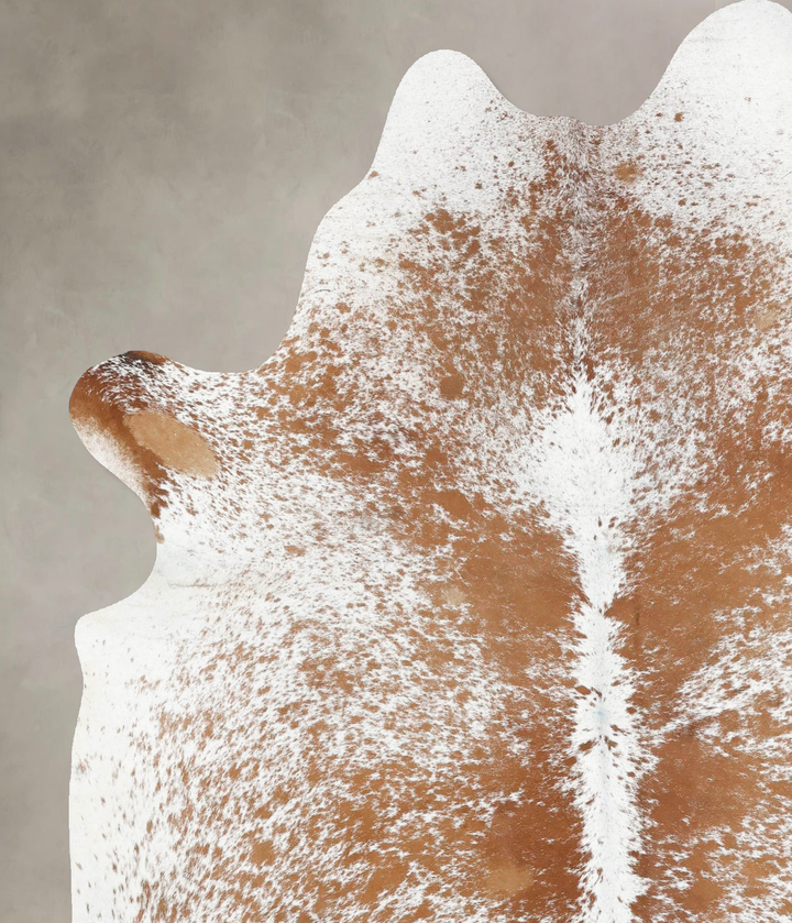 Salt and Pepper Brown X-Large Brazilian Cowhide Rug 7'10"H x 5'11"W #B12996 by Hudson Hides