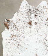 Salt and Pepper Brown X-Large Brazilian Cowhide Rug 7'4"H x 6'4"W #B13016 by Hudson Hides