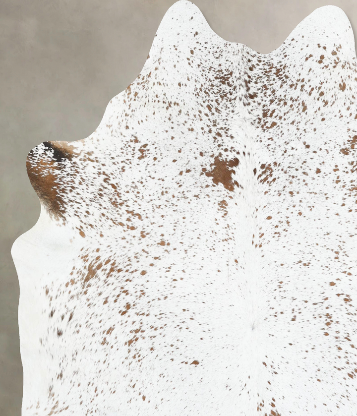 Salt and Pepper Brown X-Large Brazilian Cowhide Rug 7'4"H x 6'4"W #B13016 by Hudson Hides