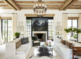 Salt and Pepper Black X-Large Brazilian Cowhide Rug 7'2"H x 6'7"W #B13018 by Hudson Hides