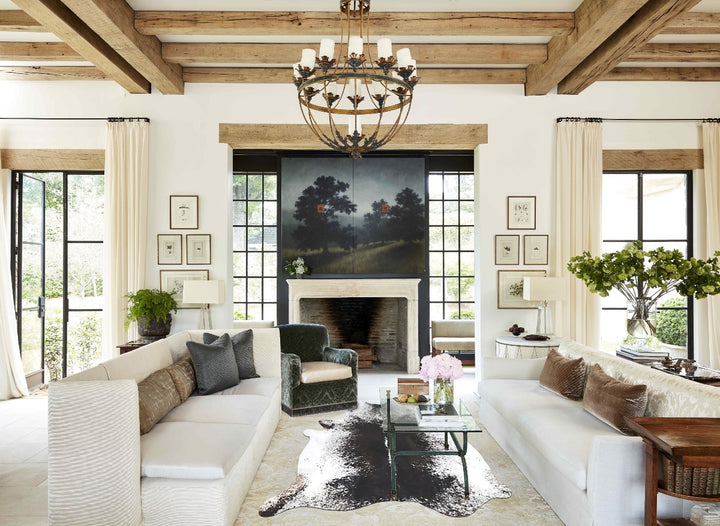 Salt and Pepper Black X-Large Brazilian Cowhide Rug 7'2"H x 6'7"W #B13018 by Hudson Hides