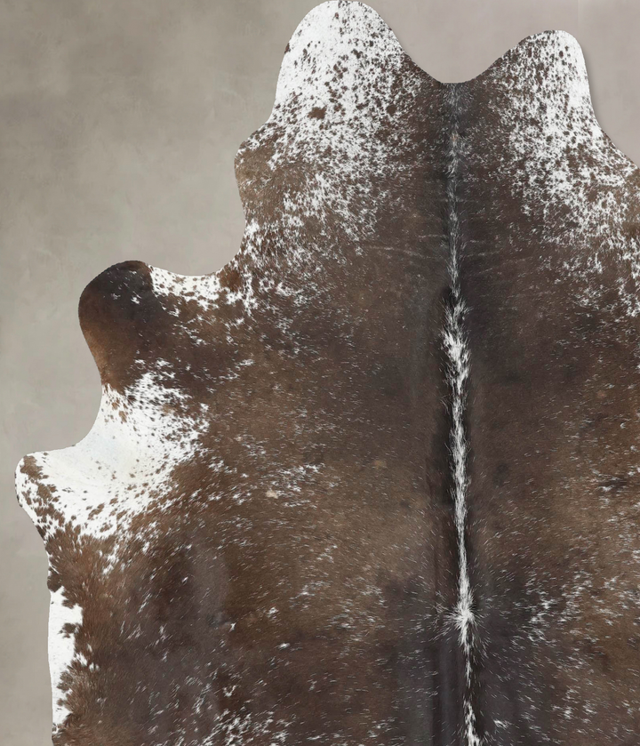 Salt and Pepper Black X-Large Brazilian Cowhide Rug 7'7"H x 6'4"W #B13019 by Hudson Hides