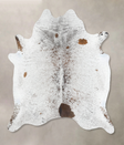 Salt and Pepper Brown X-Large Brazilian Cowhide Rug 7'6"H x 6'5"W #B13025 by Hudson Hides