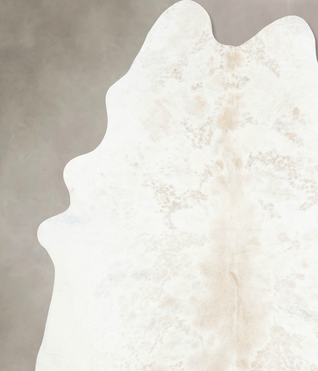 Beige and White XX-Large Brazilian Cowhide Rug 8'4"H x 7'1"W #B13030 b