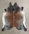 Salt and Pepper Brown X-Large Brazilian Cowhide Rug 7'0