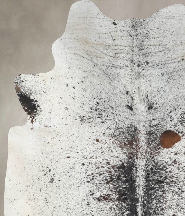 Salt and Pepper Black XX-Large Brazilian Cowhide Rug 8'4"H x 6'10"W #B13041 by Hudson Hides