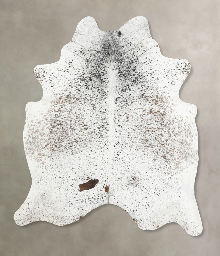 Salt and Pepper Brown XX-Large Brazilian Cowhide Rug 8'6"H x 6'6"W #B13045 by Hudson Hides