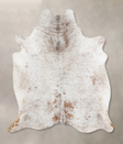 Salt and Pepper Brown X-Large Brazilian Cowhide Rug 7'5"H x 6'1"W #B13049 by Hudson Hides