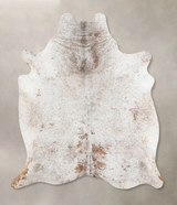 Salt and Pepper Brown X-Large Brazilian Cowhide Rug 7'5"H x 6'1"W #B13049 by Hudson Hides