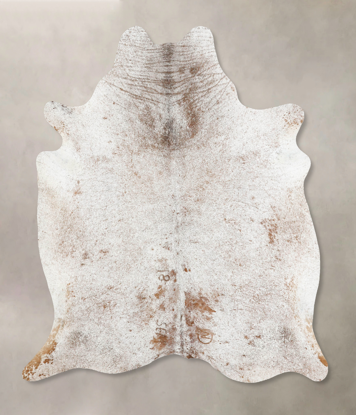 Salt and Pepper Brown Cowhide Rug #B13049