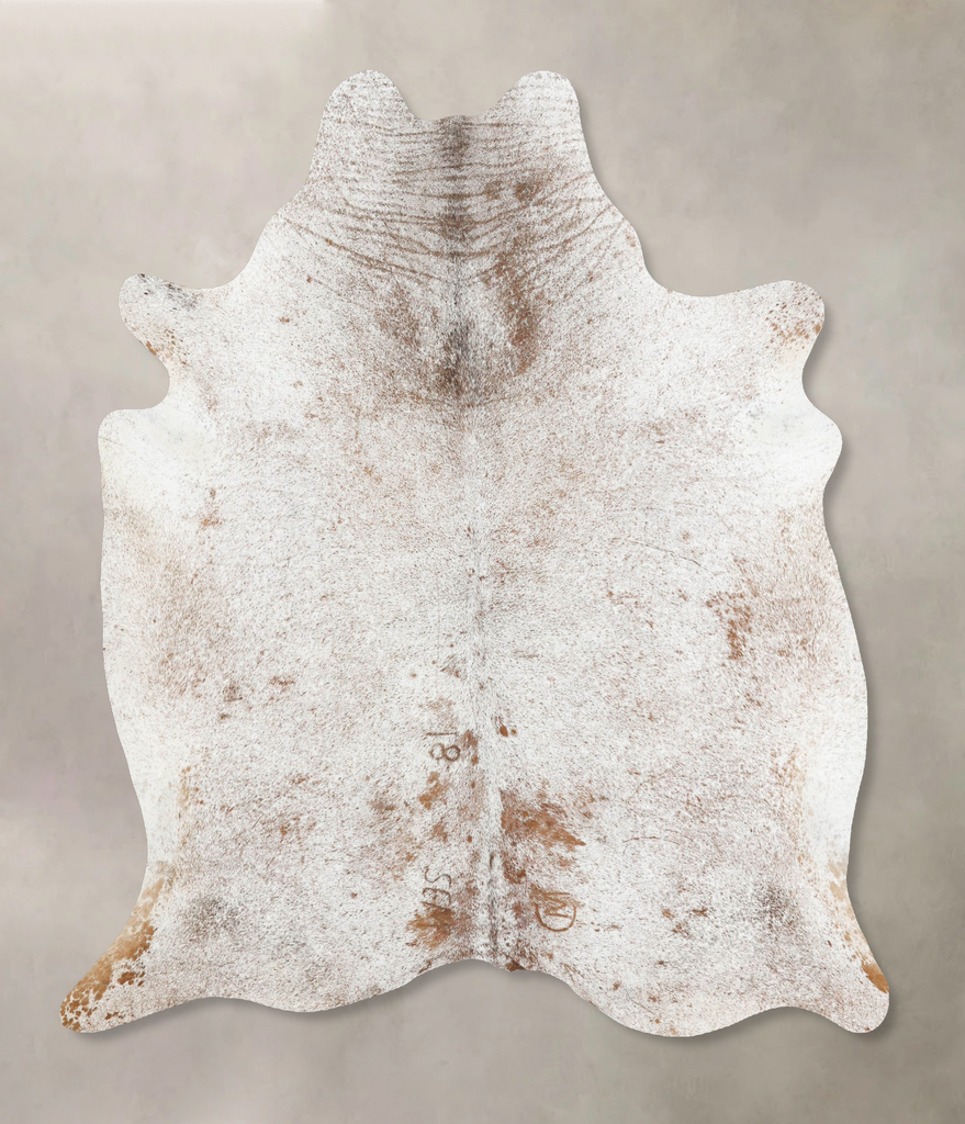 Salt and Pepper Brown X-Large Brazilian Cowhide Rug 7'5"H x 6'1"W #B13049 by Hudson Hides