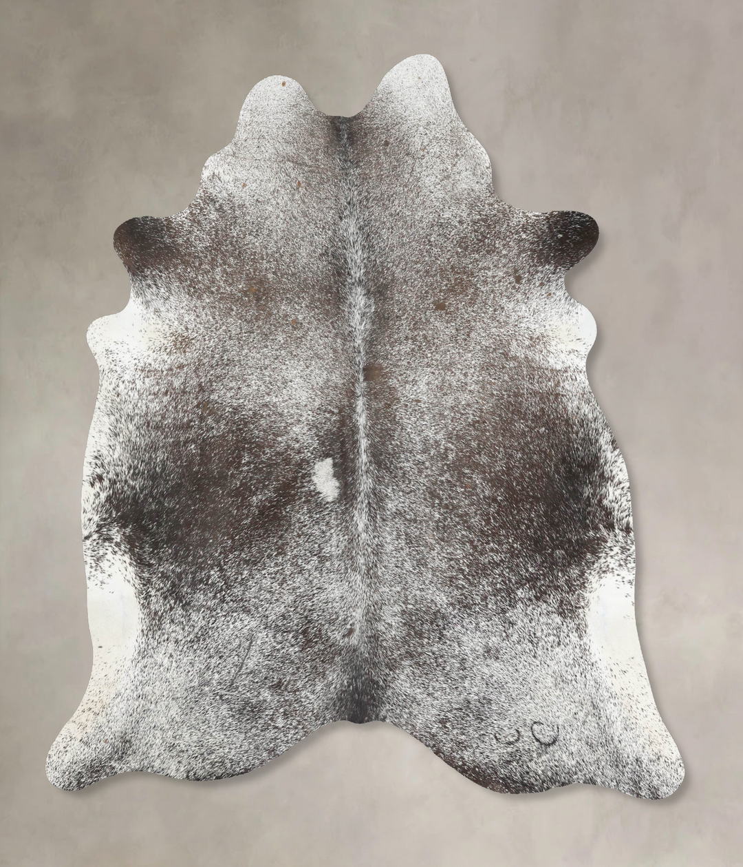 Salt and Pepper Black X-Large Brazilian Cowhide Rug 7'3"H x 6'5"W #B13