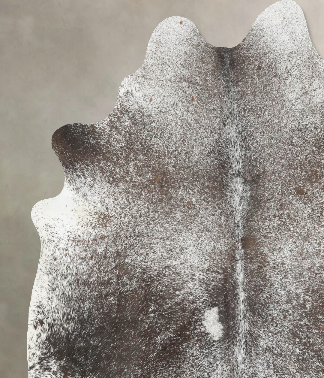 Salt and Pepper Black X-Large Brazilian Cowhide Rug 7'3"H x 6'5"W #B13