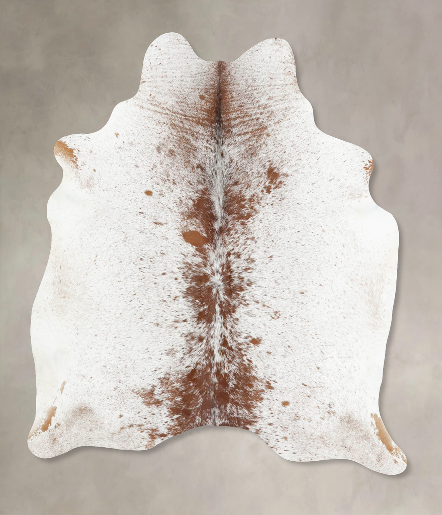 Salt and Pepper Brown X-Large Brazilian Cowhide Rug 7'4"H x 5'10"W #B13056 by Hudson Hides