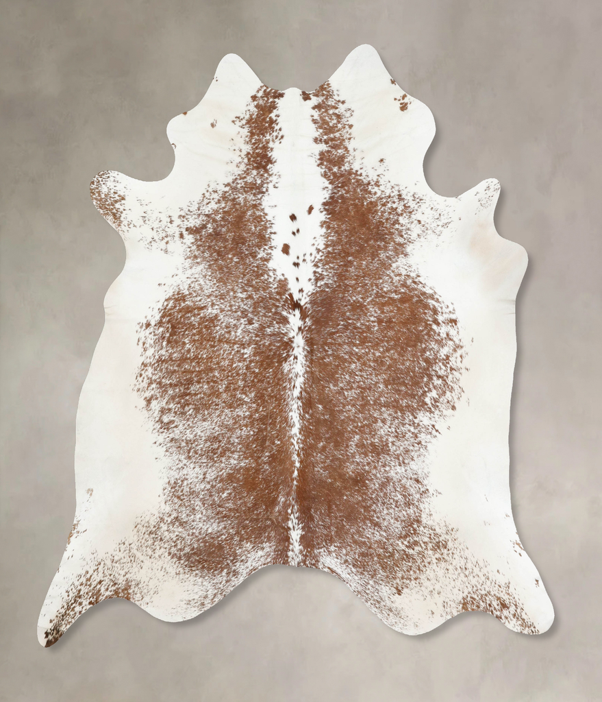 Salt and Pepper Brown XX-Large Brazilian Cowhide Rug 8'0"H x 7'2"W #B13057 by Hudson Hides
