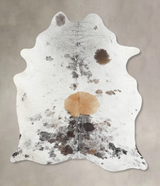 Salt and Pepper Brown X-Large Brazilian Cowhide Rug 8'0"H x 5'11"W #B13059 by Hudson Hides