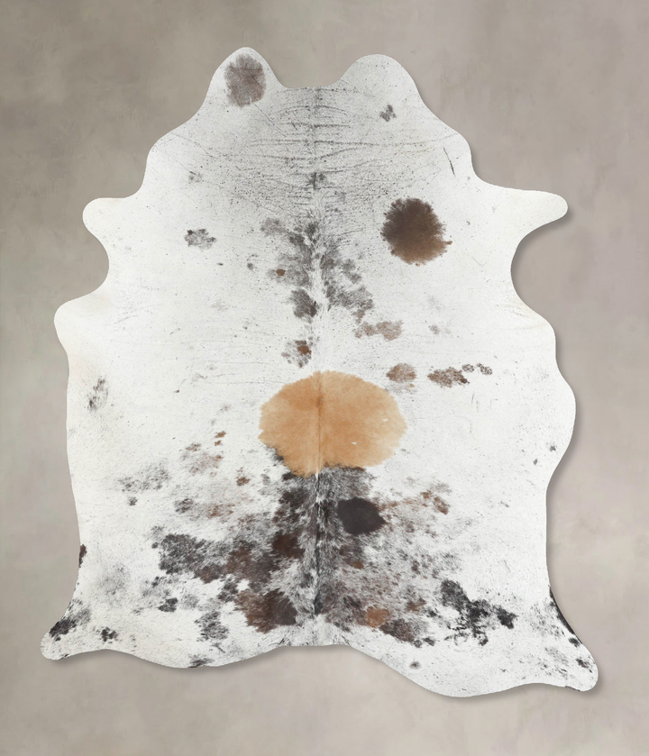 Salt and Pepper Brown X-Large Brazilian Cowhide Rug 8'0"H x 5'11"W #B13059 by Hudson Hides