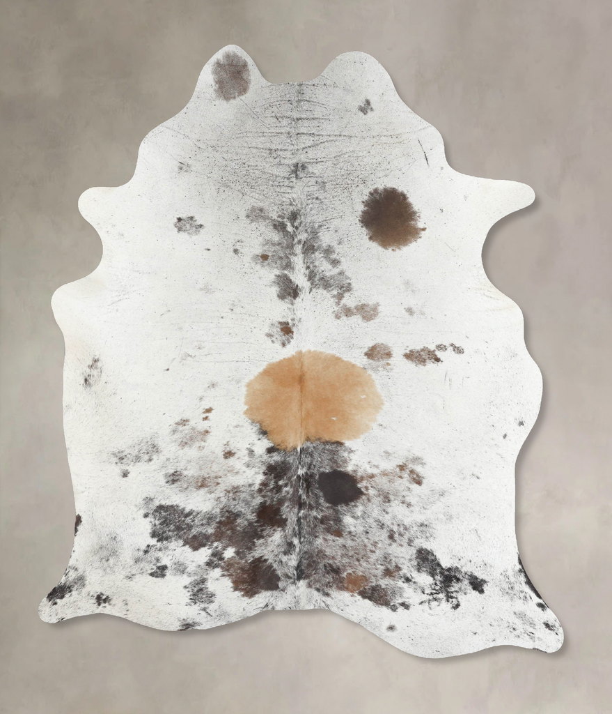 Salt and Pepper Brown X-Large Brazilian Cowhide Rug 8'0"H x 5'11"W #B13059 by Hudson Hides