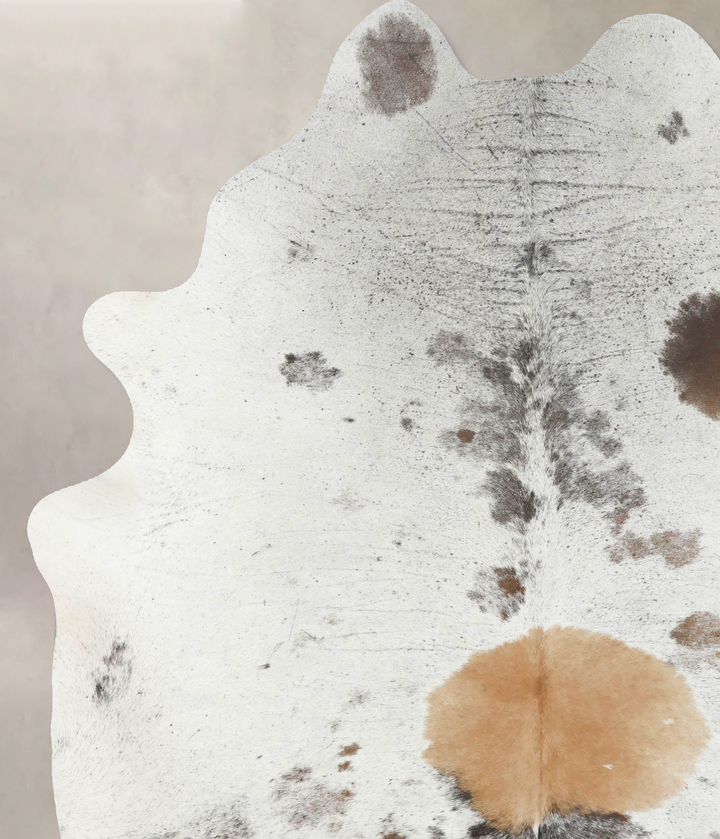 Salt and Pepper Brown X-Large Brazilian Cowhide Rug 8'0"H x 5'11"W #B13059 by Hudson Hides