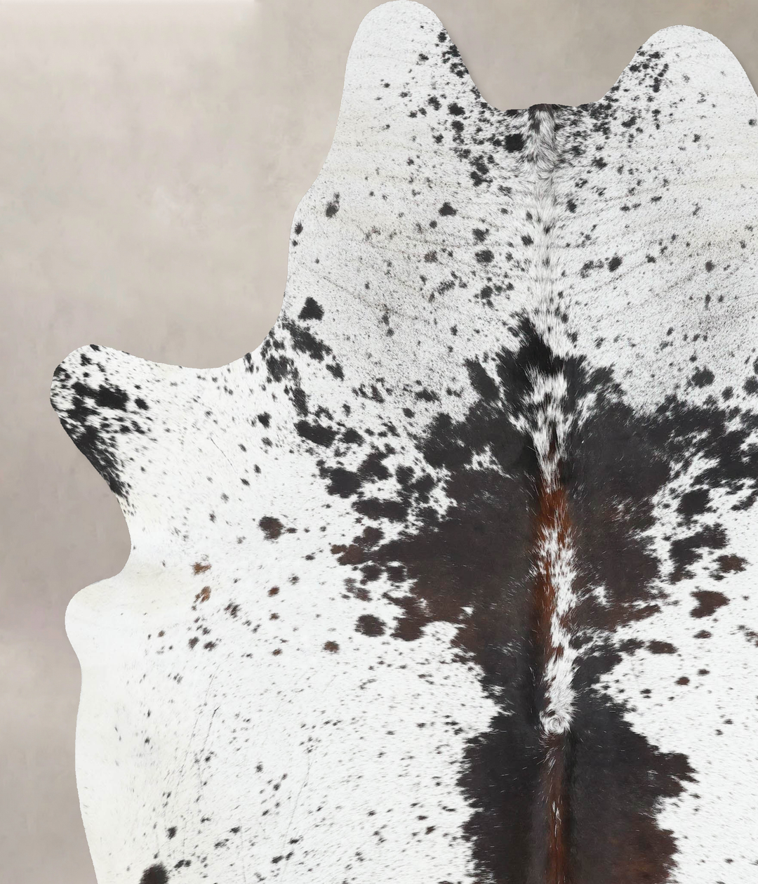 Salt and Pepper Brown XX-Large Brazilian Cowhide Rug 8'2"H x 6'11"W #B