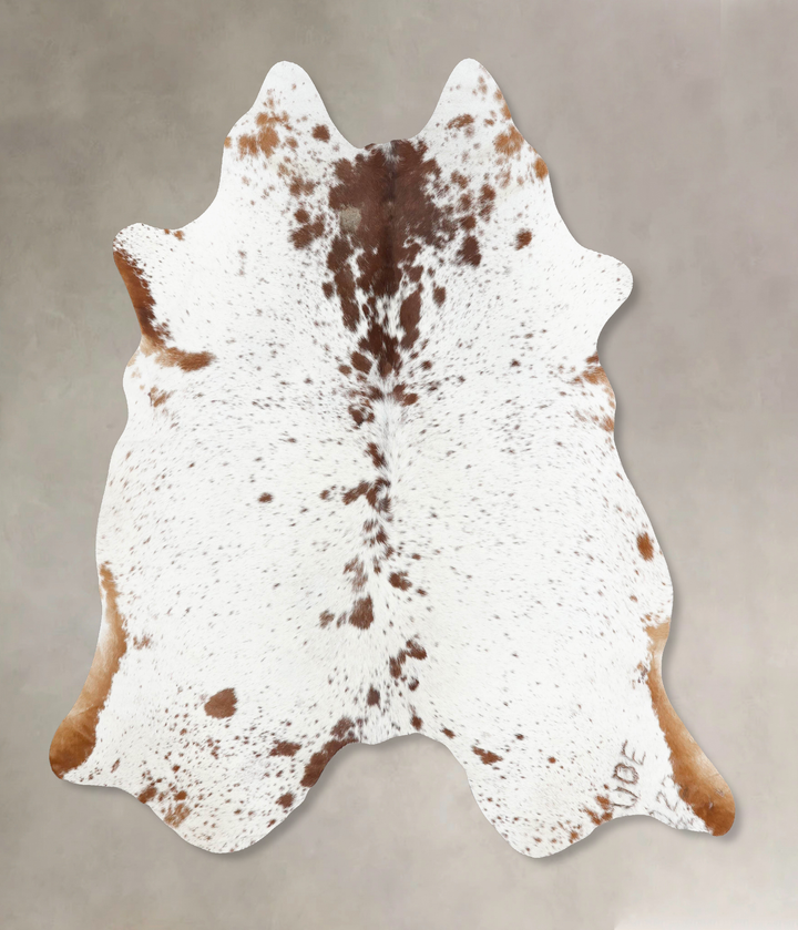 Salt and Pepper Brown X-Large Brazilian Cowhide Rug 7'4"H x 6'7"W #B13064 by Hudson Hides