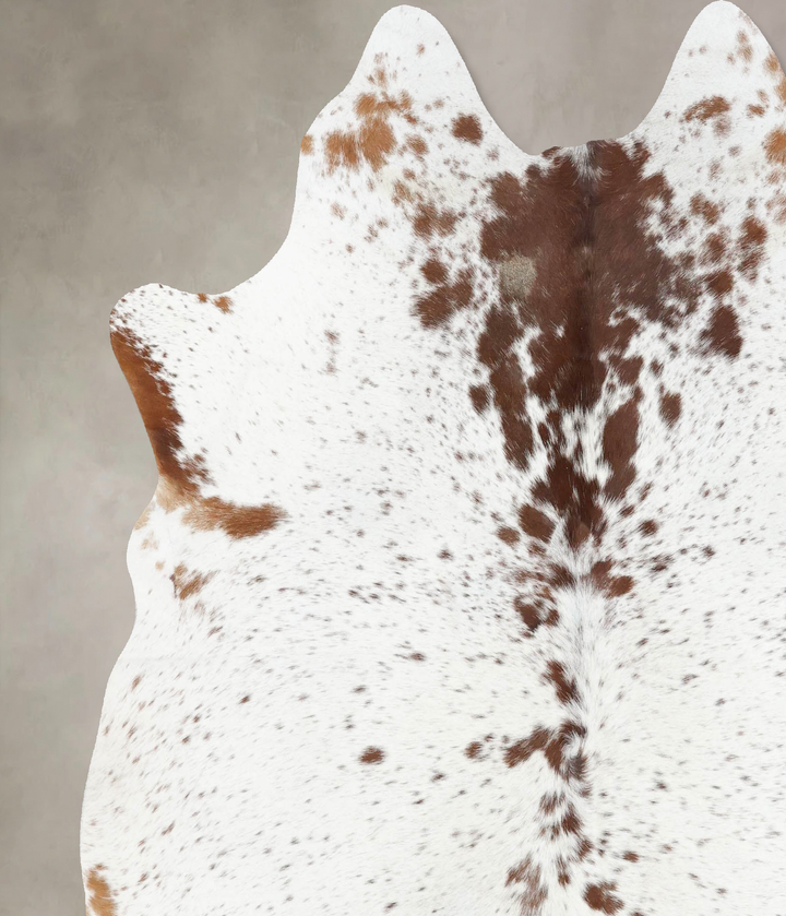Salt and Pepper Brown X-Large Brazilian Cowhide Rug 7'4"H x 6'7"W #B13064 by Hudson Hides
