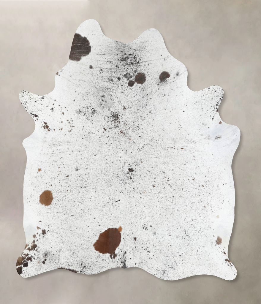 Salt and Pepper Brown XX-Large Brazilian Cowhide Rug 7'8"H x 6'7"W #B13065 by Hudson Hides
