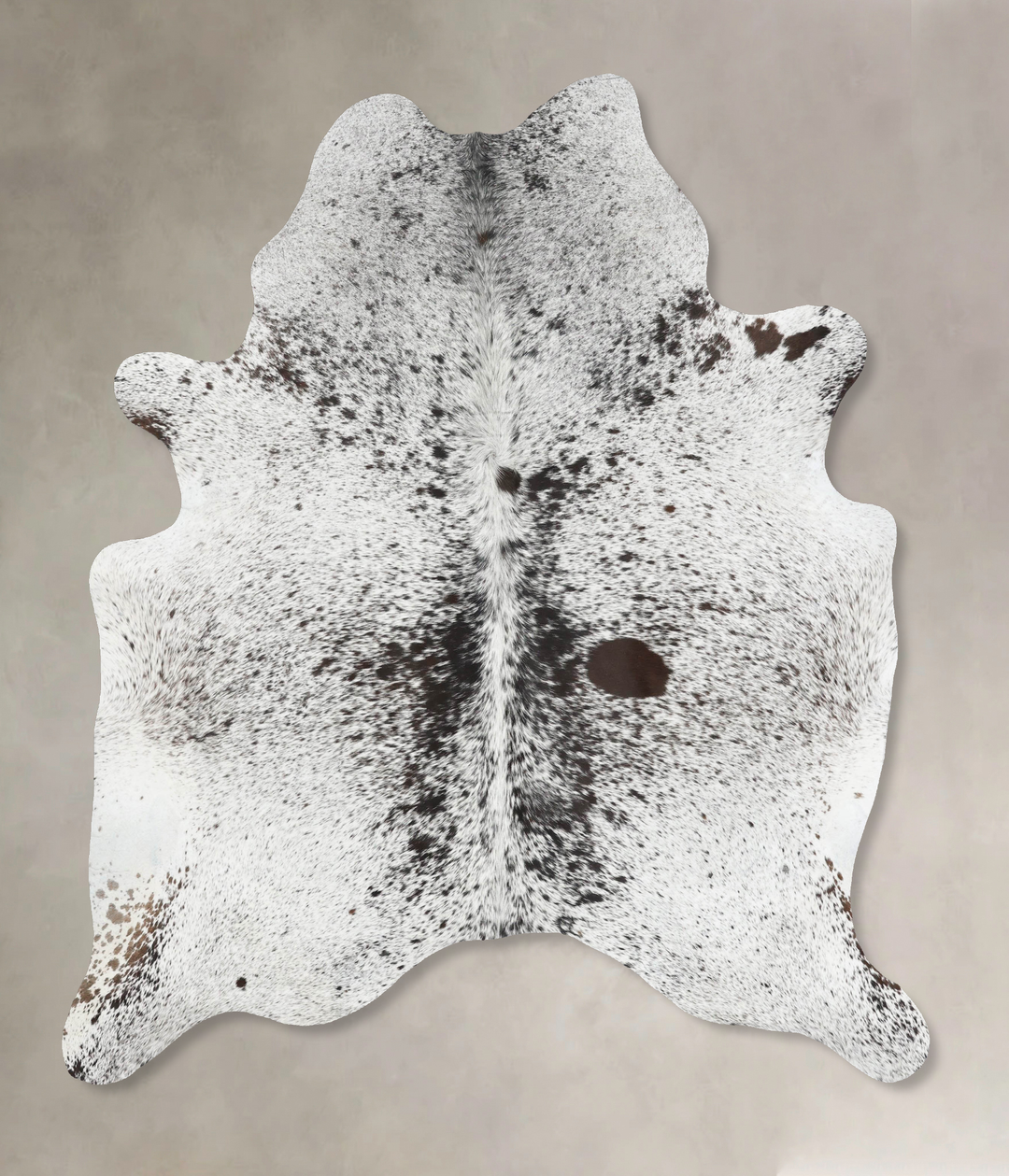 Salt and Pepper Black X-Large Brazilian Cowhide Rug 7'6"H x 6'0"W #B13