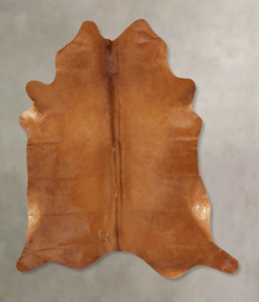 Solid Brown X-Large Brazilian Cowhide Rug 7'8"H x 6'6"W #B13072 by Hudson Hides