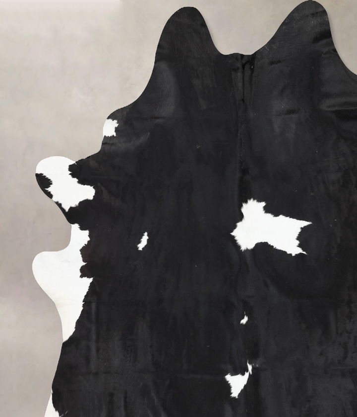 Black and White XX-Large Brazilian Cowhide Rug 9'8"H x 8'3"W #B13079 by Hudson Hides