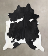 Black and White XX-Large Brazilian Cowhide Rug 8'7"H x 7'1"W #B13080 by Hudson Hides