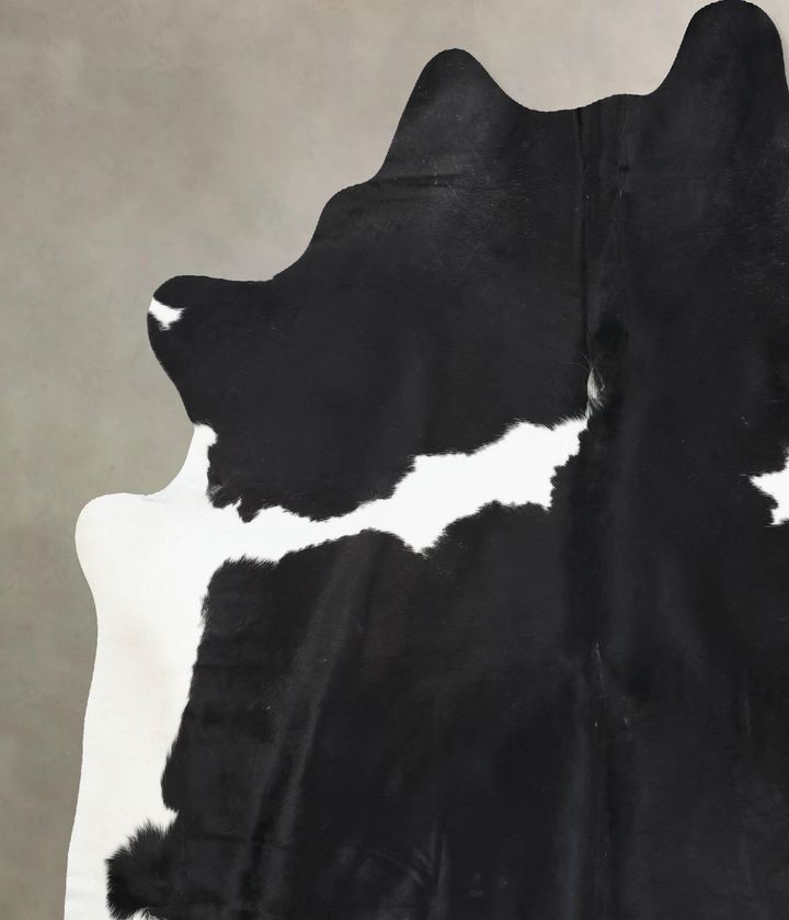 Black and White XX-Large Brazilian Cowhide Rug 8'7"H x 7'1"W #B13080 by Hudson Hides