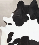 Black and White XX-Large Brazilian Cowhide Rug 9'1"H x 7'3"W #B13082 by Hudson Hides