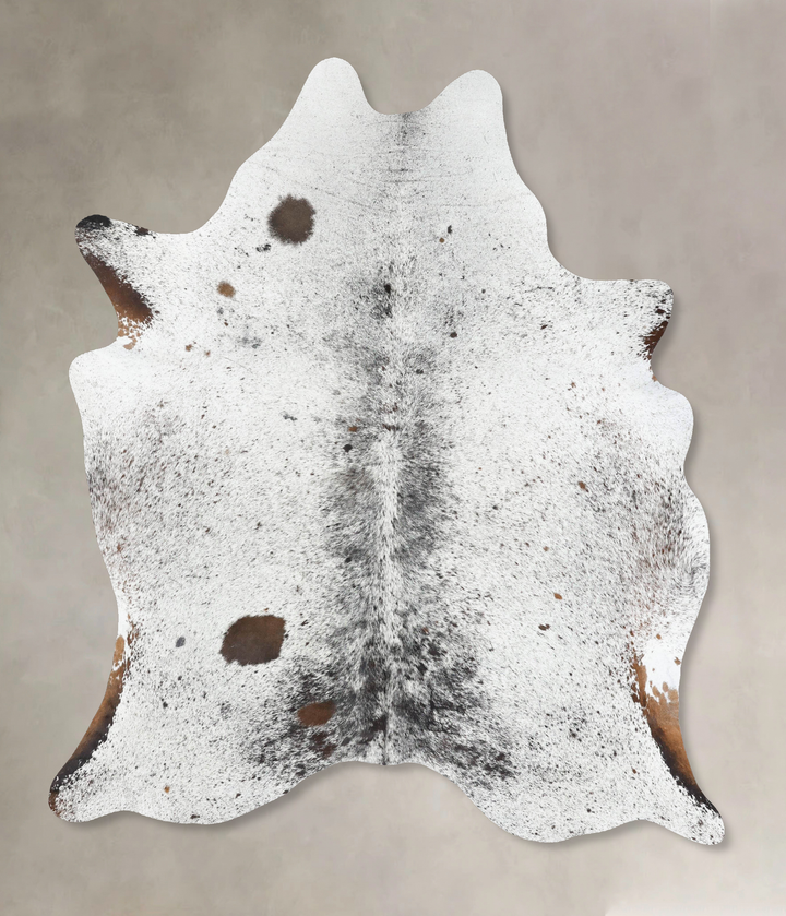 Salt and Pepper Black X-Large Brazilian Cowhide Rug 7'7"H x 6'1"W #B13088 by Hudson Hides