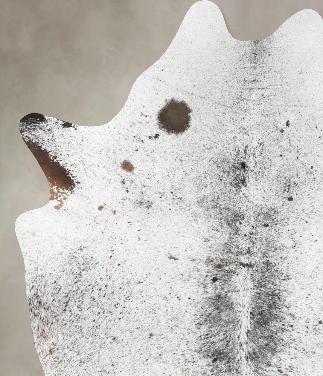 Salt and Pepper Black X-Large Brazilian Cowhide Rug 7'7"H x 6'1"W #B13