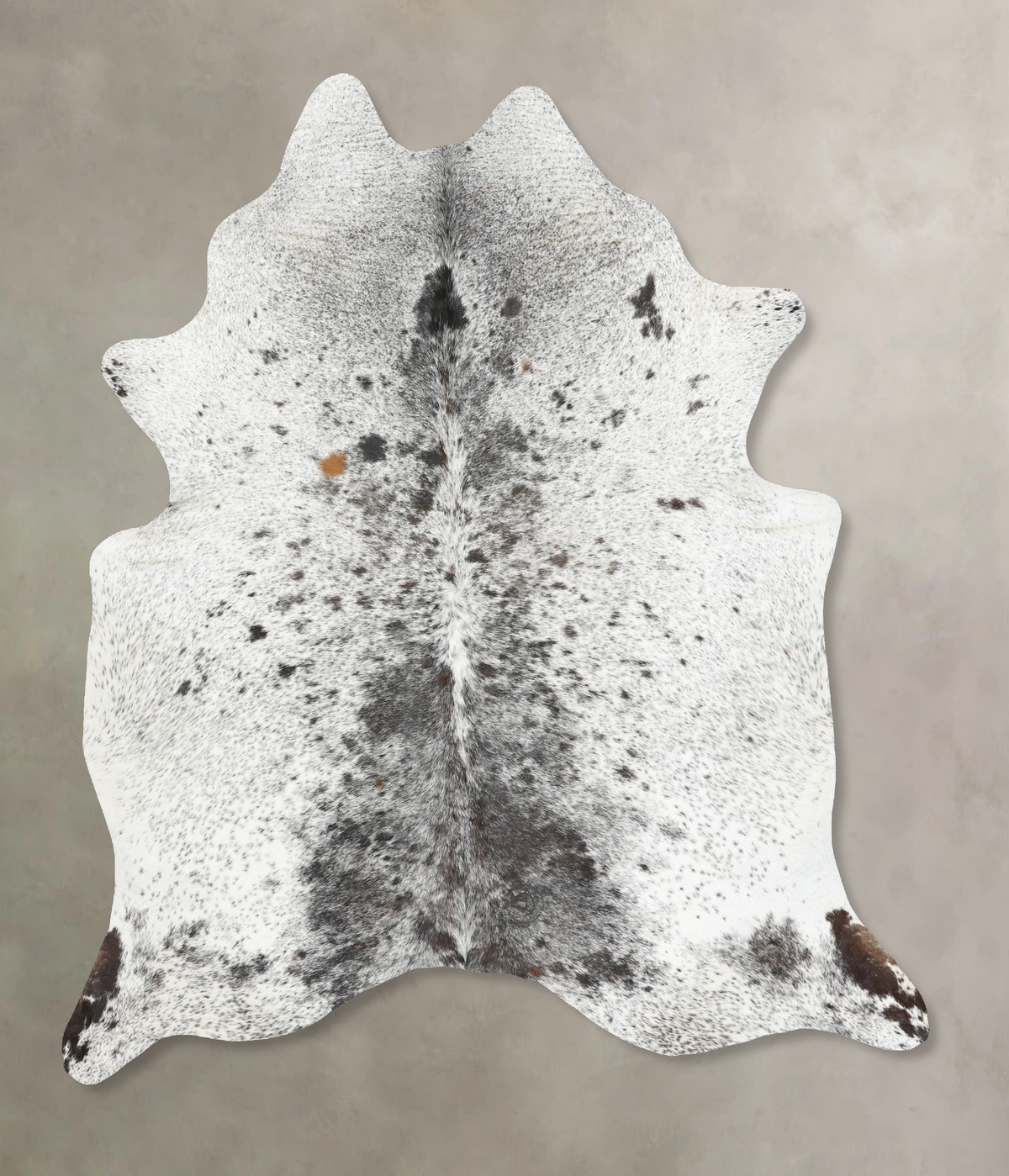 Salt and Pepper Black Cowhide Rug #B13093
