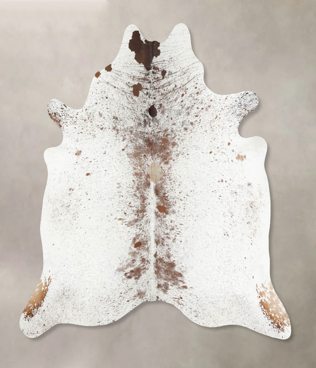 Salt and Pepper Brown XX-Large Brazilian Cowhide Rug 7'7"H x 6'10"W #B