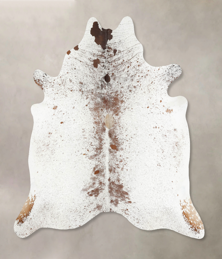 Salt and Pepper Brown XX-Large Brazilian Cowhide Rug 7'7"H x 6'10"W #B13106 by Hudson Hides