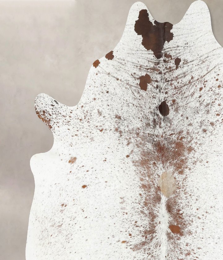 Salt and Pepper Brown XX-Large Brazilian Cowhide Rug 7'7"H x 6'10"W #B13106 by Hudson Hides