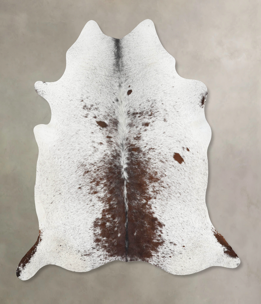 Salt and Pepper Brown XX-Large Brazilian Cowhide Rug 7'8"H x 6'9"W #B13107 by Hudson Hides