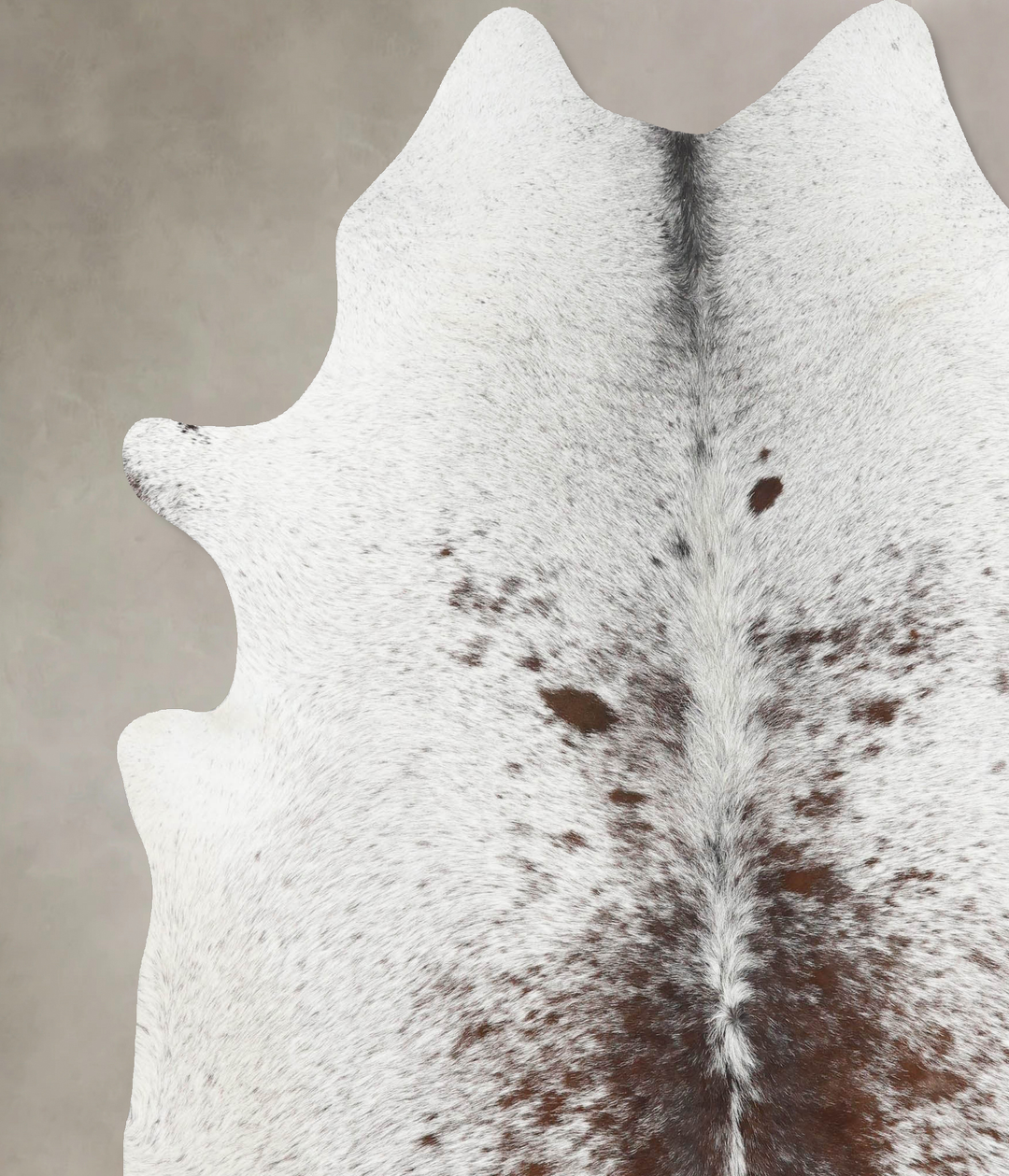 Salt and Pepper Brown XX-Large Brazilian Cowhide Rug 7'8"H x 6'9"W #B1