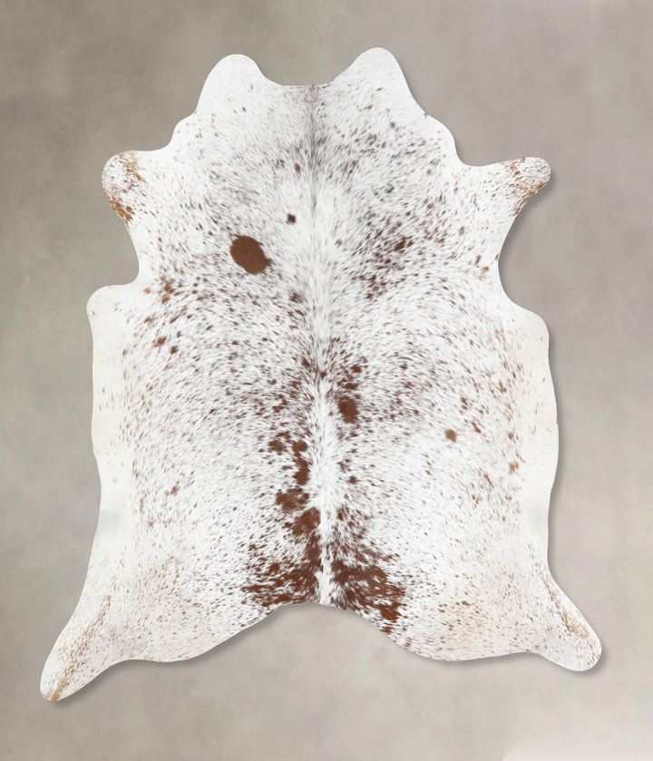 Salt and Pepper Brown XX-Large Brazilian Cowhide Rug 7'9"H x 6'7"W #B13108 by Hudson Hides
