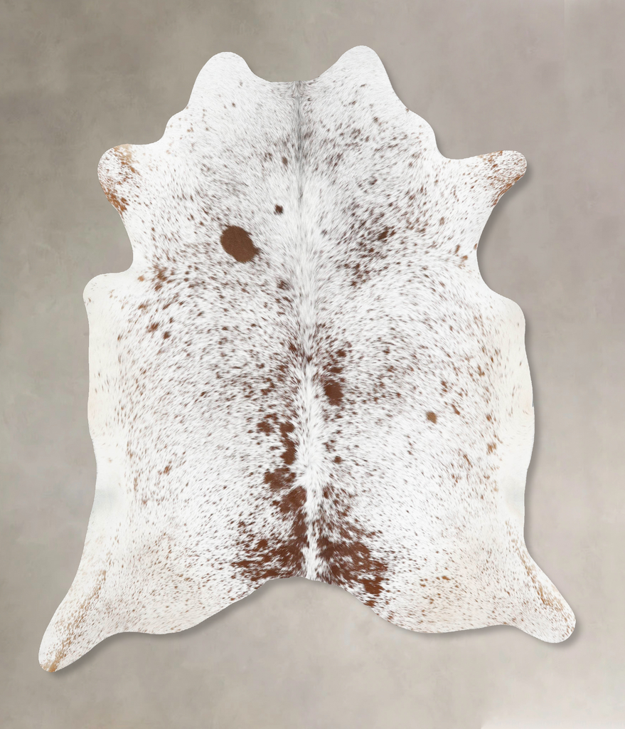 Salt and Pepper Brown XX-Large Brazilian Cowhide Rug 7'9"H x 6'7"W #B13108 by Hudson Hides