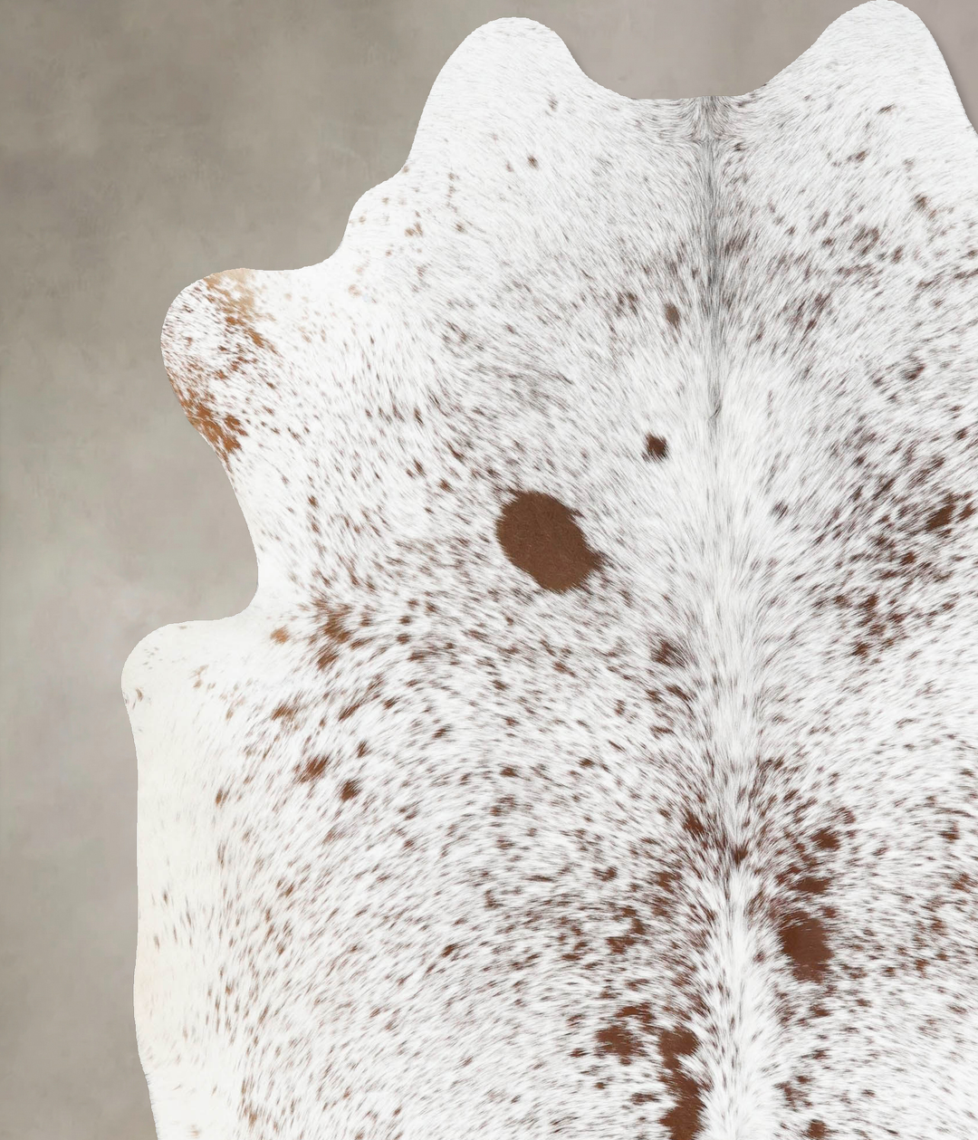 Salt and Pepper Brown XX-Large Brazilian Cowhide Rug 7'9"H x 6'7"W #B1